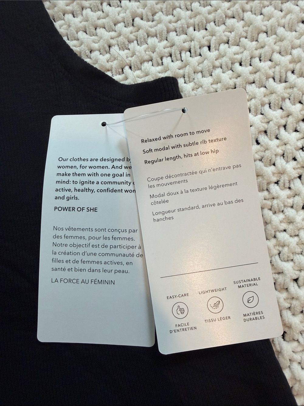 Athleta Black Ribbed Well Rested Sleep Tank - Picture 4 of 6